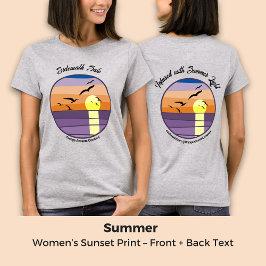 Evenemangsreklam eller medarbetares "Women's Sunse T Shirt
