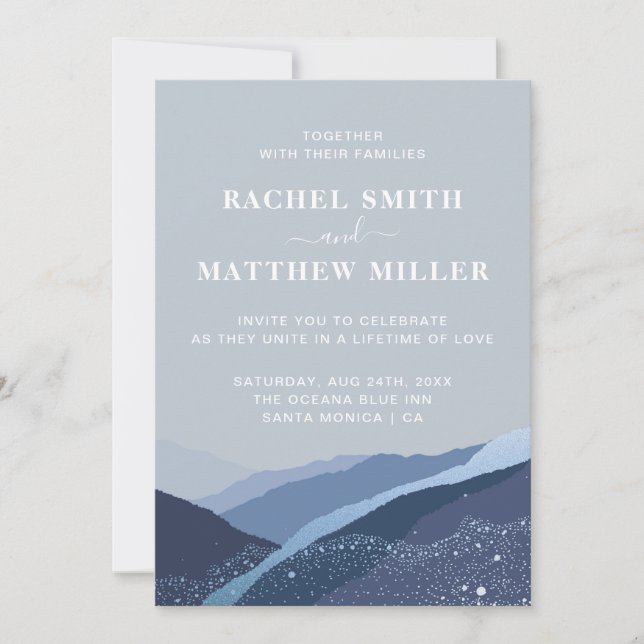 Evenin i backe bergen Blådamm Inbjudningar (Framsida)