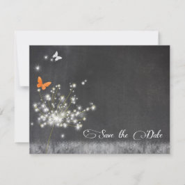 Evening Dandelions Bröllop spara datum Datumet