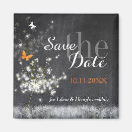 Evening Dandelions Bröllop spara datum Magnet