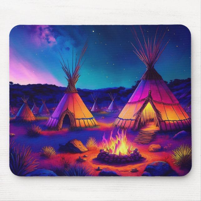 Evening Fire At The Indian Village Musmatta (Framsidan)