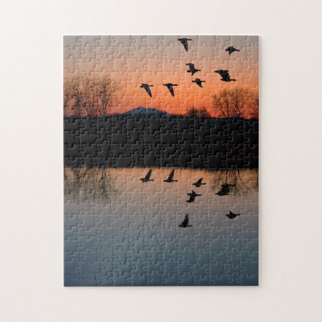 Evening Geese Pussel (Vertikal)