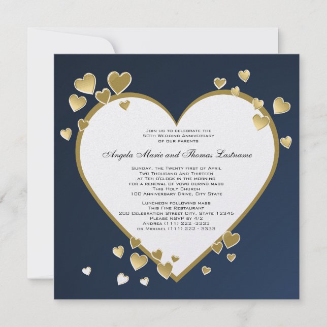 Evening Heart 50-årsjubileum Inbjudningar (Framsida)