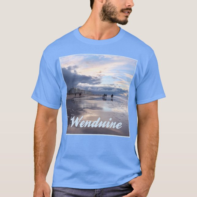 Evening Himlar Wenduine Beach, Belgien T Shirt (Framsida)