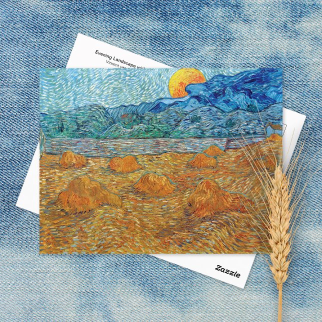 Evening liggande Måne Vincent van Gogh Vykort (Skapare uppladdad)