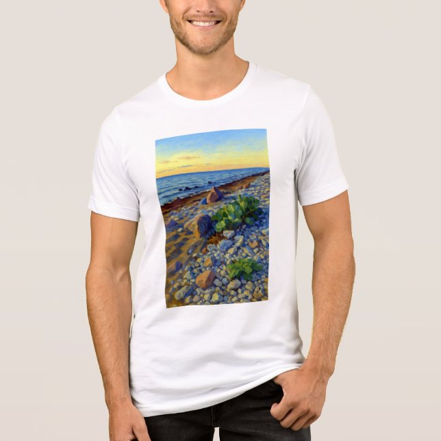 Evening light on the coast of Vormsi T Shirt (Framsida)