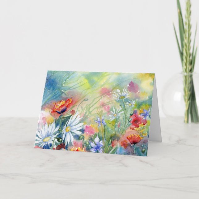 Evening Meadow Blank Notecard Tack Kort (Framsida)