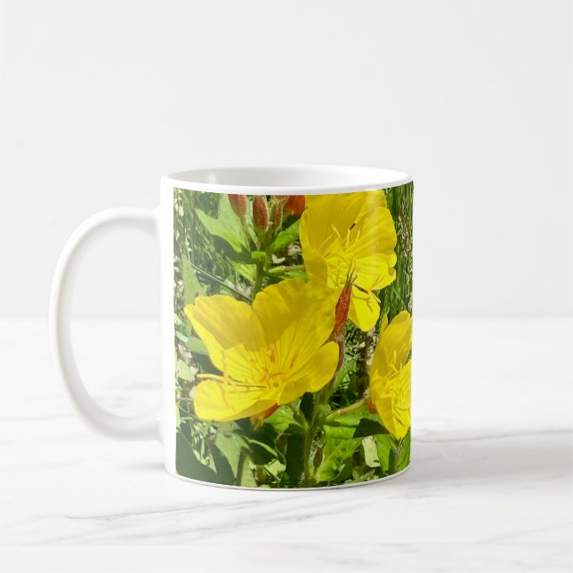 Evening Primrose, swallowtail butterfly mug ©️dh26 Kaffemugg (Vänster)
