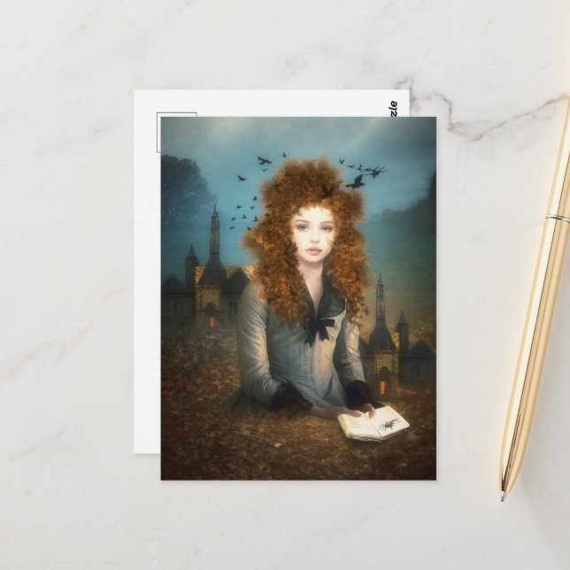 Evening Reading   Vykort (Fram/Back In Situ)