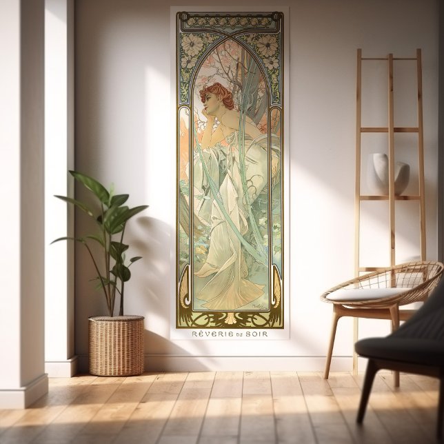 Evening Reverie Art nouveau Poster set 4/4 Mucha (Skapare uppladdad)