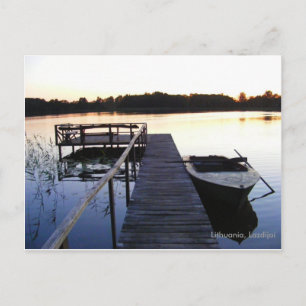 Evening Sjö Vykort