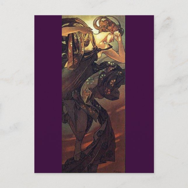 Evening Star-Art nouveau Vykort (Framsida)