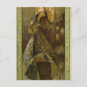 Evening Star av Alphonse Mucha Vykort