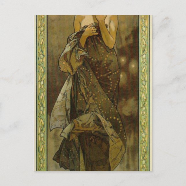 Evening Star av Alphonse Mucha Vykort (Framsida)