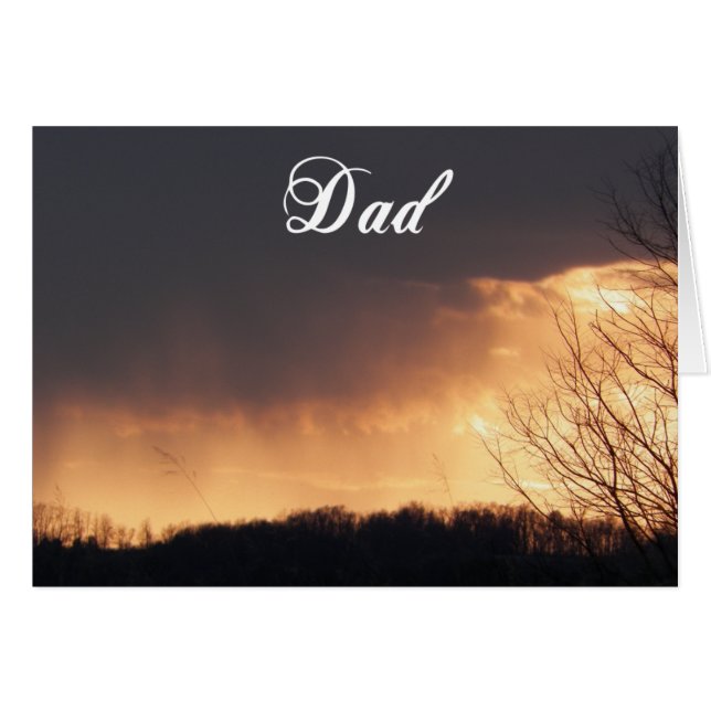 Evening Sunset Rain Hälsningskort (Framsidan Horizontal)