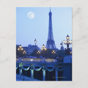 Evening View of Eiffel Torn Vykort