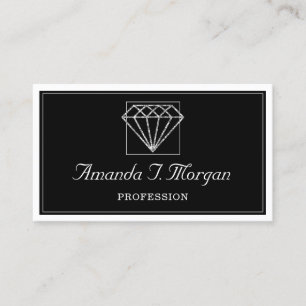 Event Bröllopsfixaren Diamond Black White Visitkort