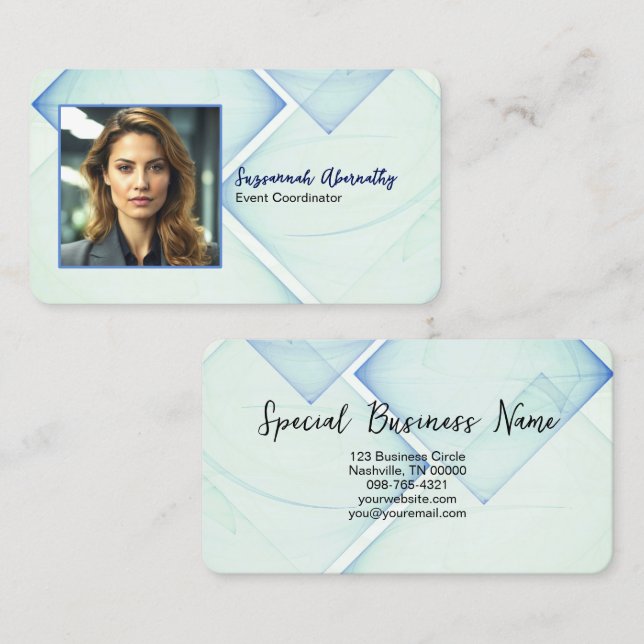 Event Coordinator  Professional Square Photo  Visitkort (Fram/baksida)