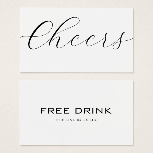 Event Corporate Drink Voucher Drink Biljett (Framsida & baksida)