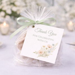 Event Guest Wildflower Garden Thank You Gåvor Etiketter