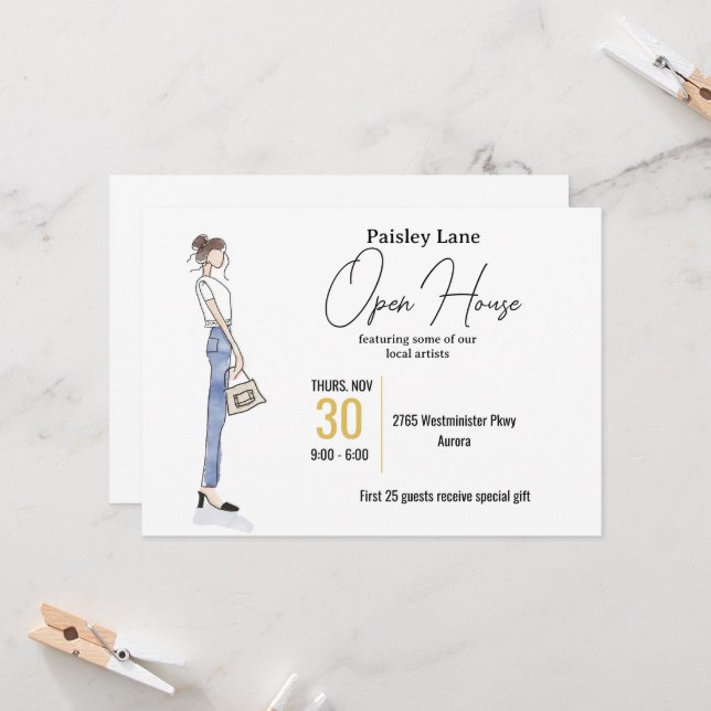 Event Invitation for open house or other Inbjudningar (Fram/Back In Situ)