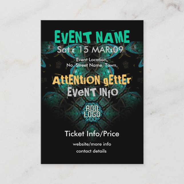 EVENT PARTY miniFLYER #009 Visitkort (Framsida)