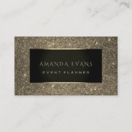 Event Planner Black Ram Glitter Guld Spark Sepia Visitkort