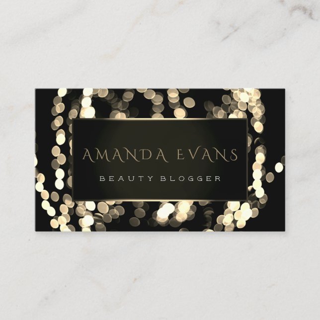 Event Planner Makeup Beauty Sparkly Light Guld Tidsbeställning Kort (Framsida)