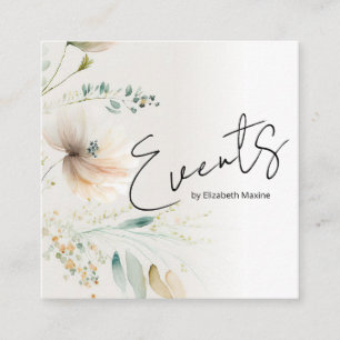 Event Planning Modern Boho Fyrkantigt Visitkort