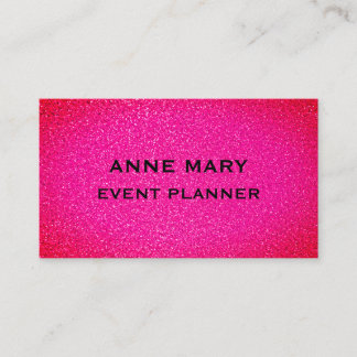 Event Wedding Planner Pink Purple Glitter Girly Visitkort