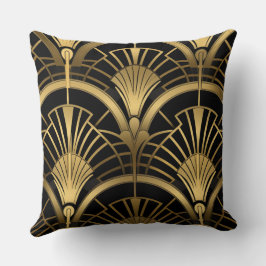 Éventails Gatsby - Noir et Or Art Déco Kudde