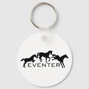 Eventer med tre hoppa hästar nyckelring