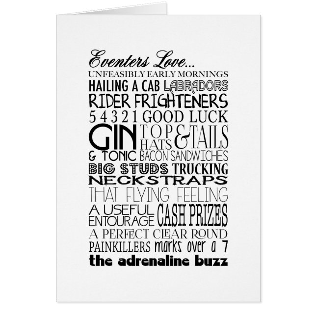 Eventers kärlek… hälsningskort (Framsidan)