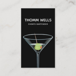 Events Bartender Martini-Affärskortet Visitkort