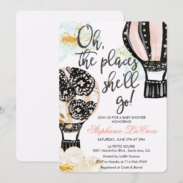 EVENTUELL HÄNDELSE - Luftballongens inbjudan (Fram/baksida)