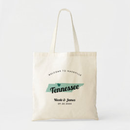 eventuell välkomstbag Färg Tennessee Karta Bröllop Tygkasse
