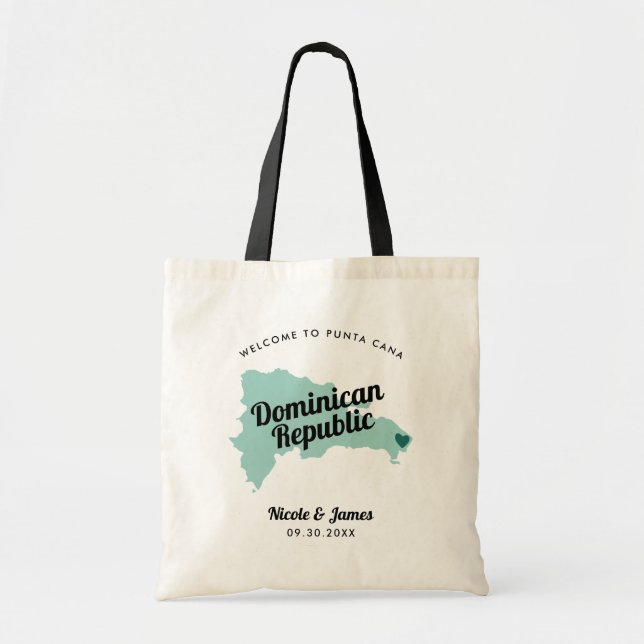 eventuell välkomstbag i Färg, Dominikanska republi Tygkasse (Framsidan)