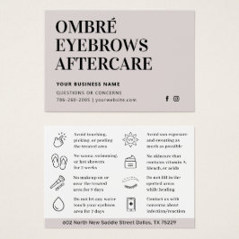Eventuellt Färg Ombre Powder Brows Aftercare Adres Visitkort