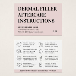 Eventuellt Färg Rosa Dermal Filler Aftercare Adapt Visitkort