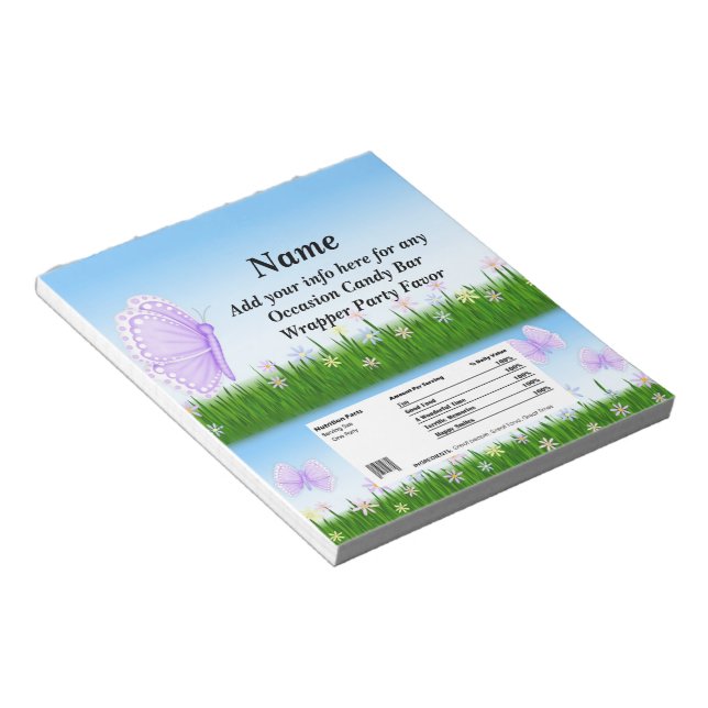 Eventuellt ockupationskandy Pub Wrapper Party favo Anteckningsblock (Vinklad)