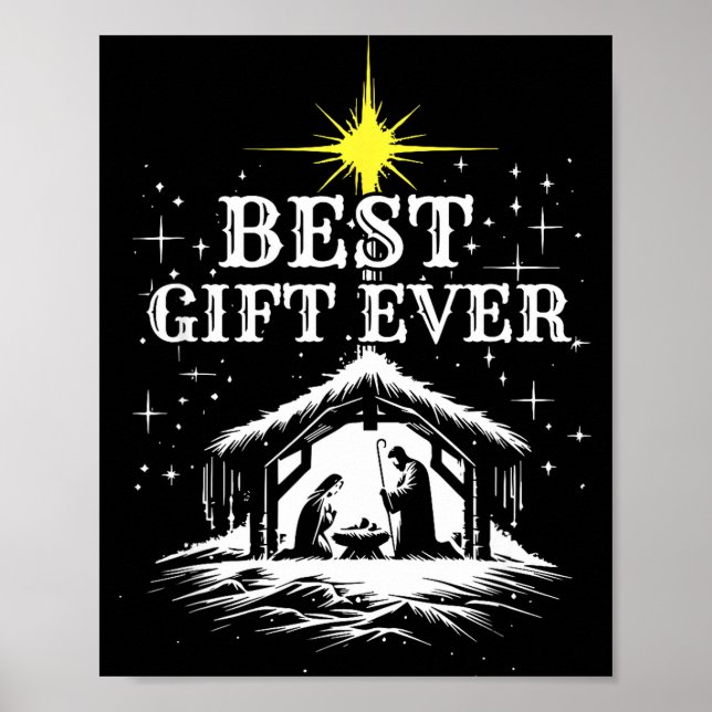 Ever Christmas Cool Jesus Nativity Scene Christian Poster (Framsidan)