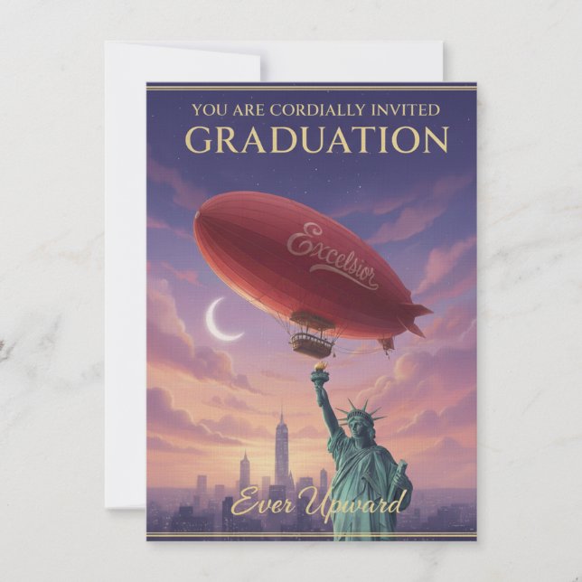 Ever Upward - Graduation Invitations Inbjudningar (Framsida)