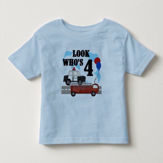 Everaily Heroes 4e födelsedagen Tee Shirt (Framsida)