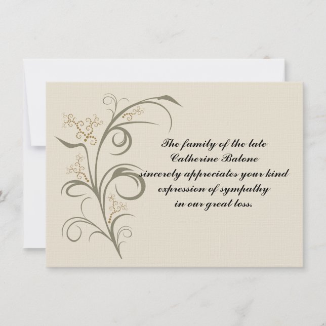 Everbestående - Bereavement Tack Notecard (Framsida)
