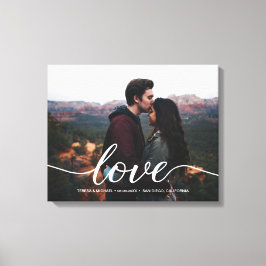 "Everdurens Kärlek" Personlig Bröllop Välkomstcent Canvastryck