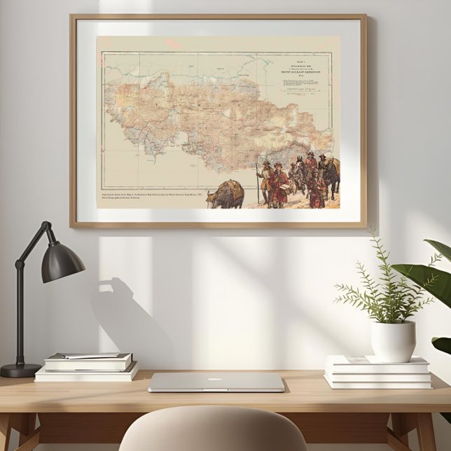 Everest 1921 Vintage Förundersökningskarta Poster (Skapare uppladdad)