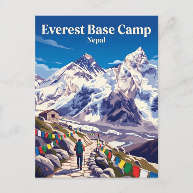 Everest Base Camp-färd Nepal Vykort (Framsida)