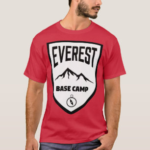 Everest Base Camp Shield Black and White Classic T Shirt