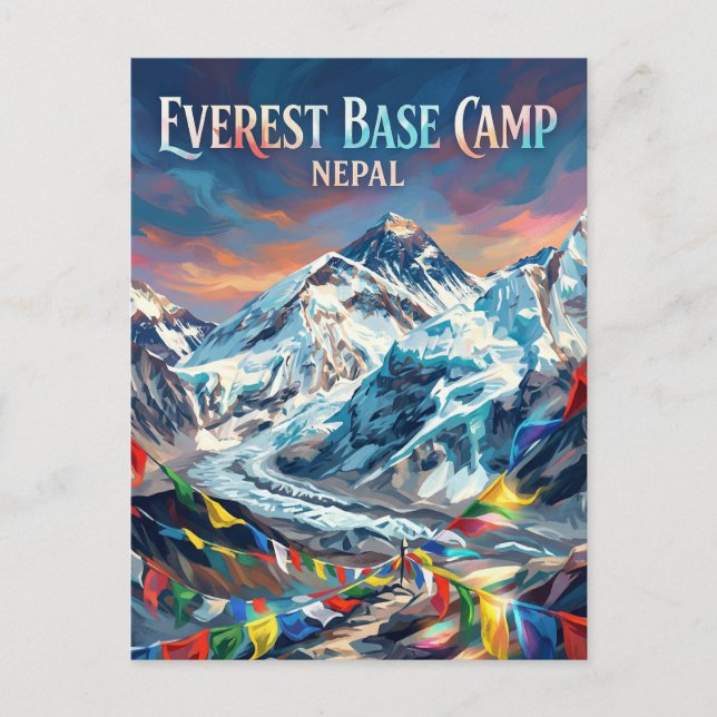 Everest basläger Nepal Vykort (Framsida)