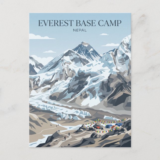 Everest basläger Nepal Vykort (Framsida)